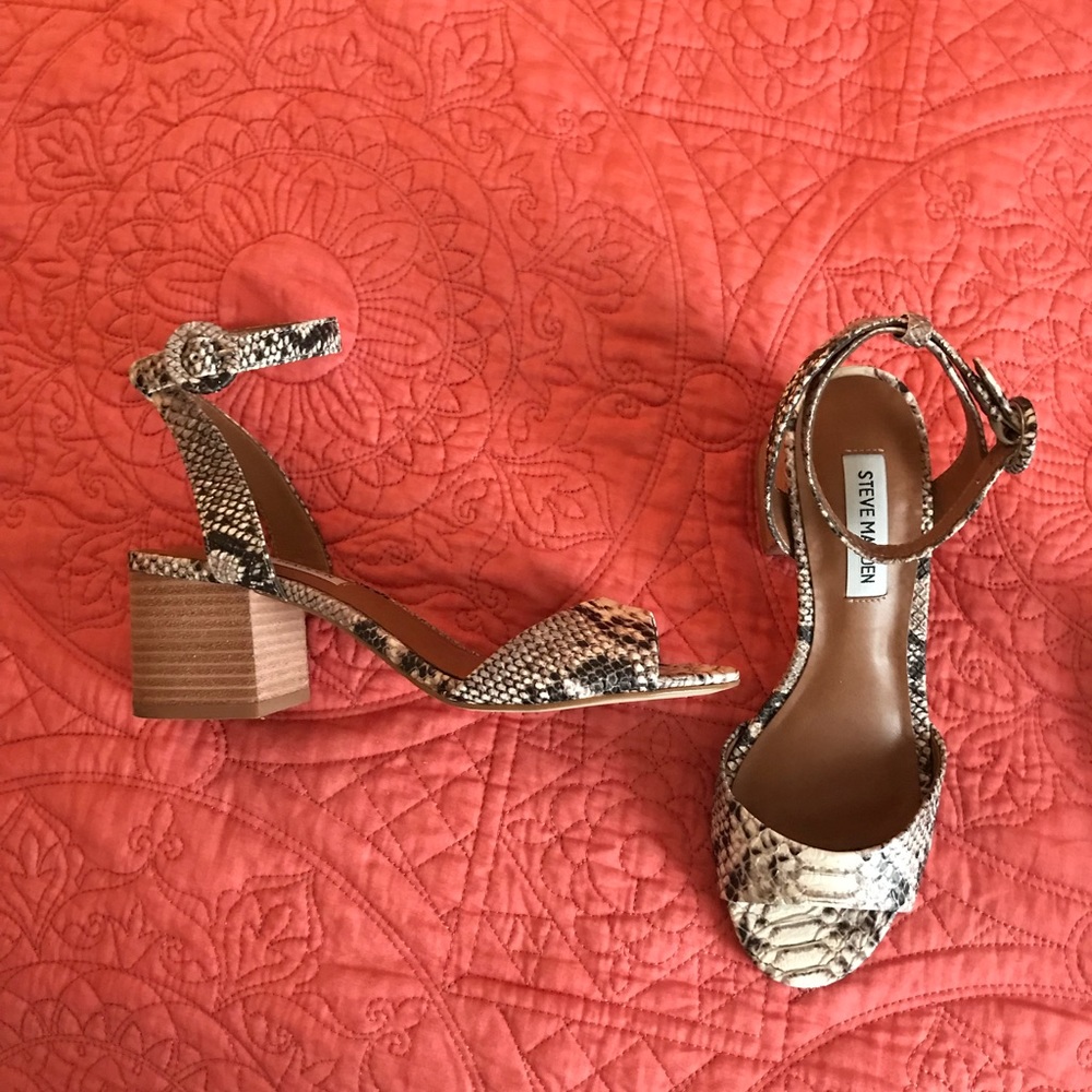 Steve Madden Runway Python Print Sandals